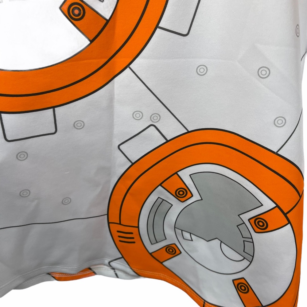 Star Wars BB8 Skater Dress Medium White Orange - Picture 6 of 11